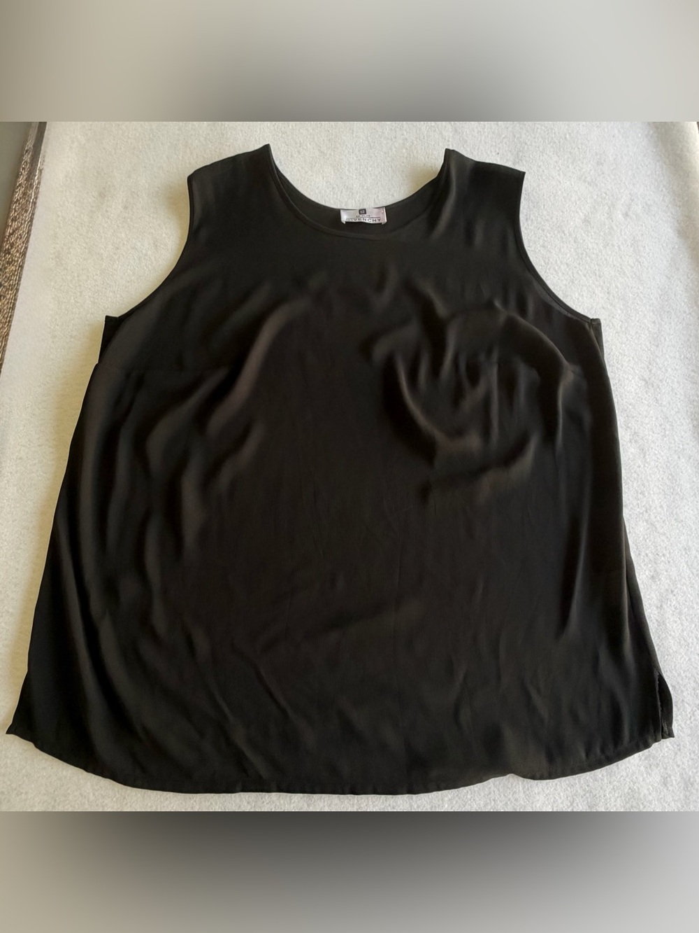 Vintage Givenchy En Plus Black Sleeveless Tank Top Size 22W